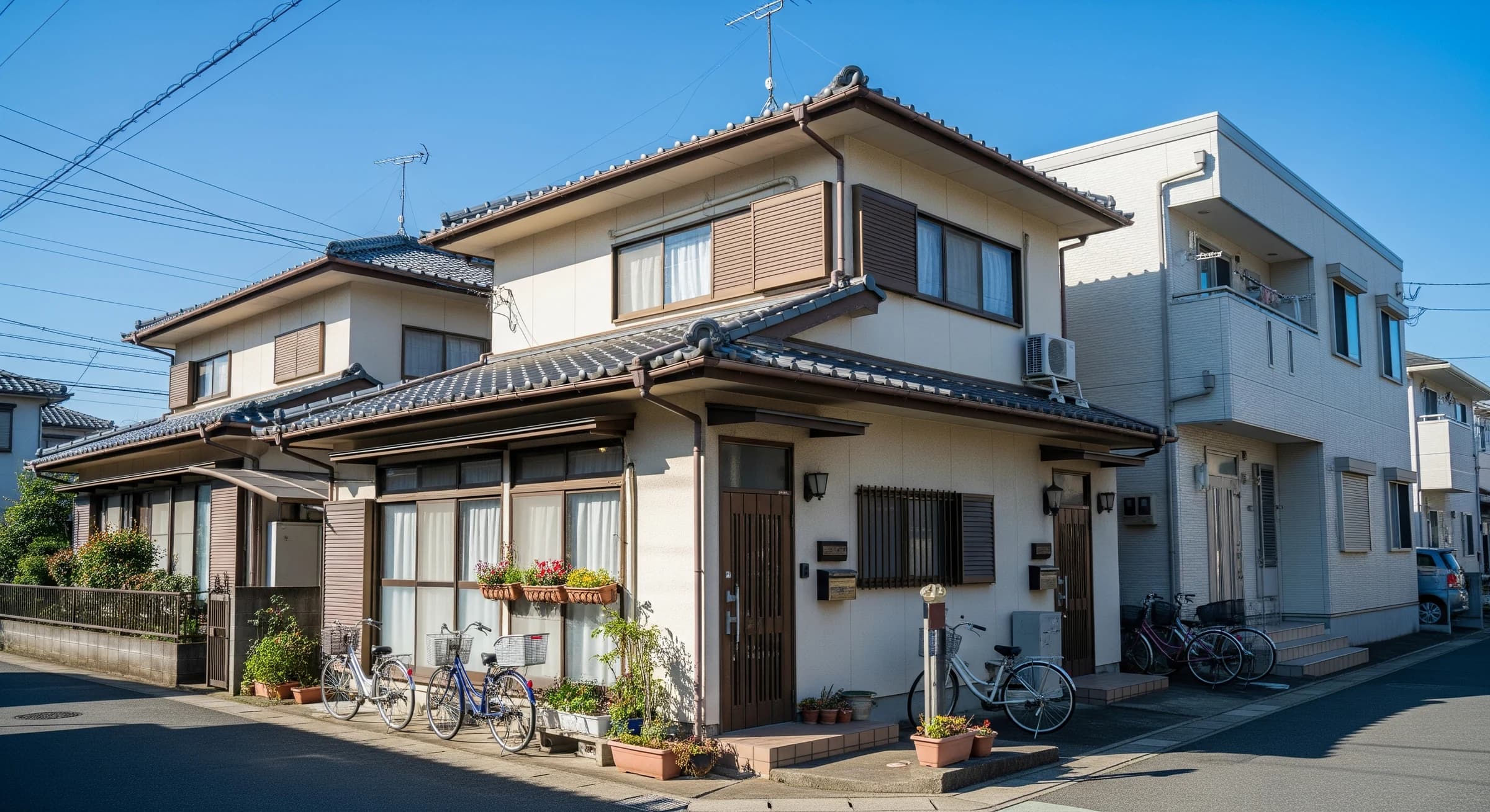 千葉県の戸建て住宅と低層アパート外観